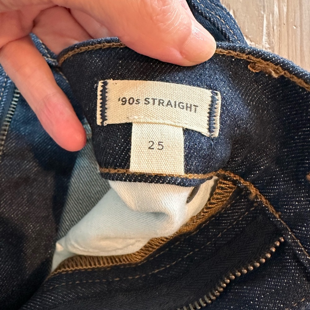 Madewell The 90’s Straight Leg Jeans in Classic Dark Indigo Wash (Size 25) - Picture 10 of 13